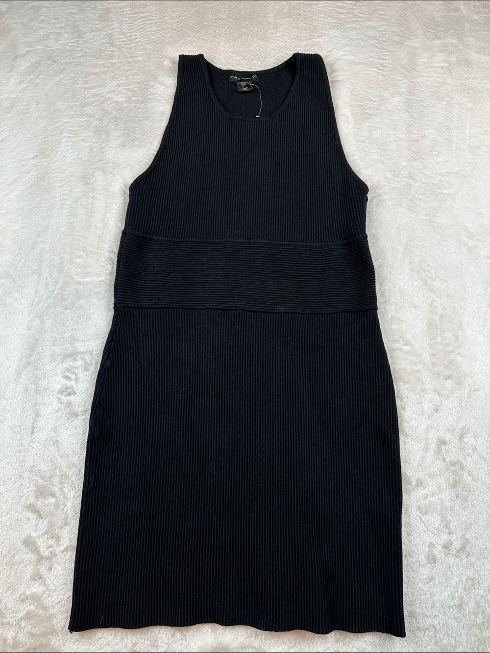 House of Harlow 1960 Size XL Black Ribbed Tank Midi Dress | Formal | Business